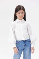 قميص مدرسي سنبل – أكمام منفوخة بتصميم مريح وأنيق ل...