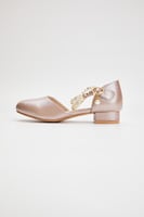 حذاء باليرينا مزين باللؤلؤ