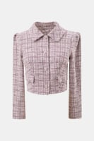 جاكيت تويد مزين بجيوب