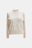 بلوزة محبوكة مطرزة بالورورد