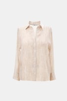 قميص مقلم بقصة فضفاضة