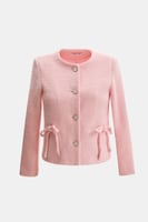 جاكيت صوف مزين بفيونكات