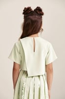 بلوزة بأكمام قصيرة