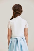 بلوزة بياقة بربطة عنق