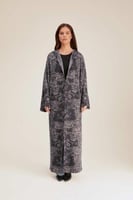 كارديغان طويل مزين بنقوش