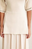 فستان بتصميم قطعتين بكريستالات