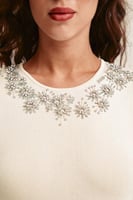 فستان بتصميم قطعتين بكريستالات