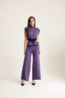 بنطلون واسع بخصر مطاطي