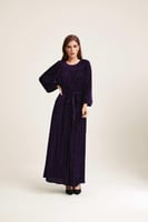 فستان مخمل برباط