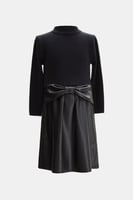 فستان بتنورة جلدوفيونكة