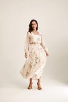 فستان مورد بخصر مطاطي