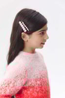 طقم مشبك شعر مزين بالخرز