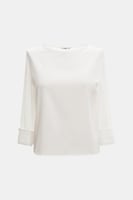 بلوزة فضفاضة بأكمام بثنية