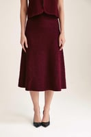 تنورة لامعة بخصر مطاطي