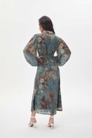 فستان مورد مزين برباط