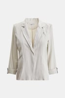 جاكيت مقلم بقصة مفتوحة