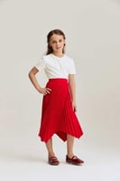 تنورة بليسيه بقصة غير متماثلة