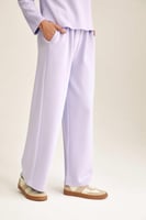 بنطلون سادة بخصر مطاطي