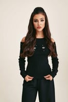 بلوزة بلا أكتاف مزينة بالكريستال