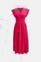 فستان بخصرعريض مطاطي