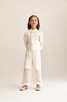 قميص لامع مزين باللؤلؤ