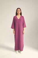 فستان محبوك بقصة واسعة