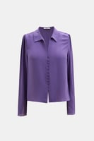 بلوزة بأزرار للإغلاق