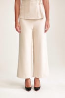 بنطلون شامواة بأرجل واسعة