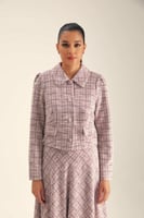 جاكيت تويد مزين بجيوب