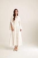 فستان بلا حمالات مع جاكيت