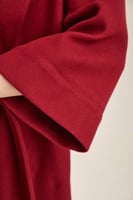 معطف طويل بحزام ربط