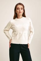 بلوزة محبوكة فضفاضة