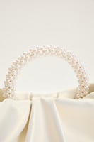 حقيبة جلد بمقبض لؤلؤ