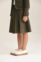 تنورة لامعة بخصر مطاطي