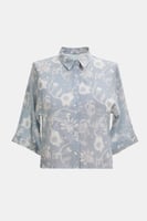 قميص مورد بأكمام متوسطة