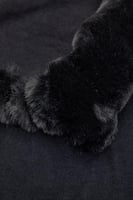 وشاح بونشو شامواة مزين بالفرو