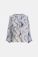 بلوزة فضفاضة بنقوش مموجة
