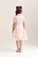 فستان تويد بكشكش