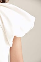 فستان بأكمام قصيرة منفوخة