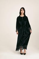 فستان مخمل بهدب