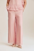 بنطلون واسع بخصر مطاطي