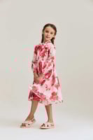 فستان مورد بياقة بربطة