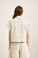 جاكيت تويد بأكمام قصيرة