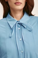 فستان قميص مزين بكسرات