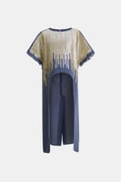 بلوزة ترتر بقصة غير متماثلة