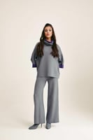 بنطلون واسع بخصر مطاطي