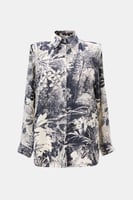 قميص واسع بنقوش موردة