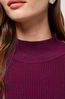 بلوزة بيسك بياقة عالية