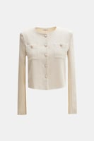 جاكيت تويد مزين بأزرار