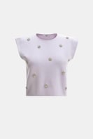 بلوزة مزينة بكريستالات